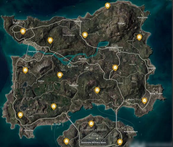 和平精英海岛地图密室点位，海岛地图核心密室位置攻略