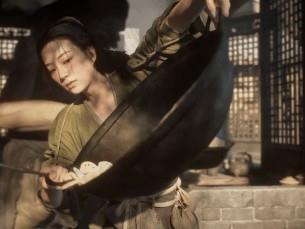 黑神话钟馗贺岁短片中小厨娘造型曝光，模特满月77确认出演