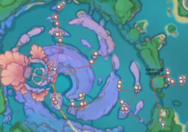 原神3.8珊瑚真珠采集路线，最佳采集路径解析